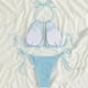 thumbnail image 4 of Trajes de baño Amzcrzy Tankini para mujer, trajes de baño, trajes de baño, bikini para mujer, color sólido, moda, tirantes ajustables, conjuntos de bikini sin espalda, azul cielo, XL, 4 of 4