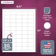 thumbnail image 2 of shiyou-- Laser/Ink Jet White Labels (1-1/2" x 1" - 50 Per Page | 1,250 Labels), 2 of 4