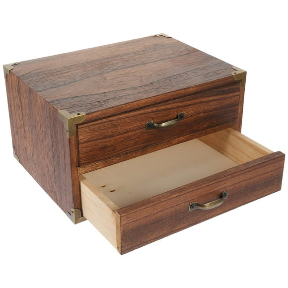 FONWILYO Tiroir Papeterie Contenant Armoire de Rangement Bois Rectangulaire pour Adultes 1 Ensemble