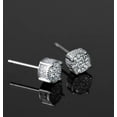 thumbnail image 5 of ATOBAO 925 Sterling silver Screw Back Earrings 14K Gold Plated 5A+ Cubic Zirconia Cluster Round Diamond Screw On Stud Earrings For Men Women Aretes De Hombre, 5 of 11