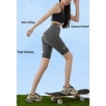 thumbnail image 3 of High Rise Tummy Control Biker Shorts for Women, Quick Dry Stretch Workout Compression Shorts, 3 of 8