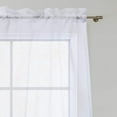 thumbnail image 2 of DSstyles Blue Sheer Tier Curtains for Small Window - Linen Look Textured Privacy Semi Sheer Drapes for Kitchen/Cafe,Rod Pocket Voile Curtain Panels Draperies - 27" W x 24" L, Dusty Blue, Set of 2, 2 of 9