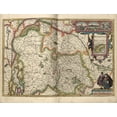 thumbnail image 2 of Vintage Maps 32x26 Black Ornate Wood Framed with Double Matting Museum Art Print Titled - Duchy of Brabant, 2 of 4