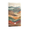 thumbnail image 2 of Yayeee Blank Wall Plate Cover 1-Gang 4.5"x2.7" Home Unused Decorative Outlet, Abstract Wavy Landscape, 2 of 7
