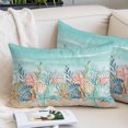 thumbnail image 2 of Coastal Beach Pillow Protectors with Zipper Standard Size, Ocean Wave Summer Sea Starfish Coral Teal Beige Soft Brushed Microfiber Breathable Throw Pillow Covers, Pillowcase for Couch Sofa 20"x26", 2 of 9