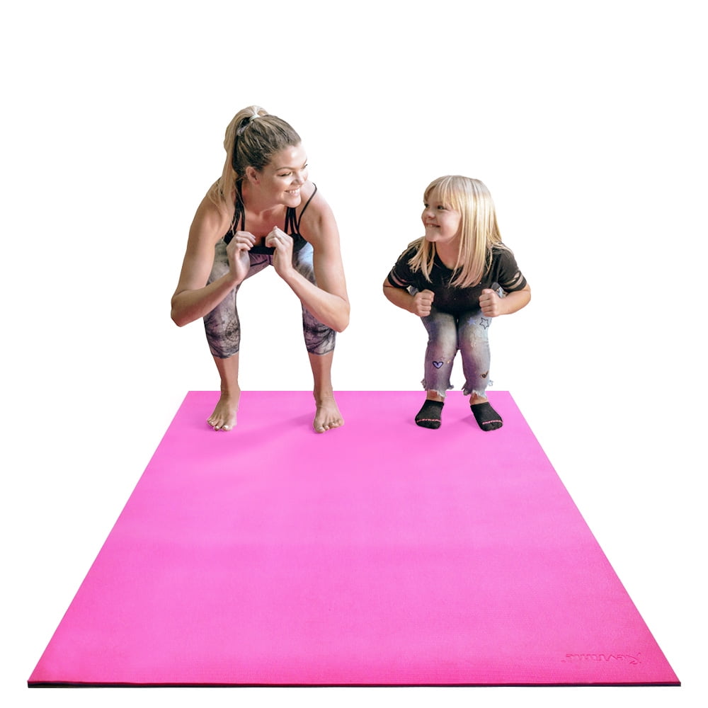 RevTime Exercise Mat 6 x 4 feet  6 mm Thick & High Density Mat for Home Cardio 