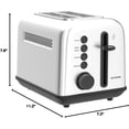 thumbnail image 6 of DT620 2-Slice Toaster, Extra Wide Slots, Retro Stainless Steel with High Lift Lever, Bagel and Muffin Function, Removal Crumb Tray, 7-Shade Settings,Arctic White, 6 of 10