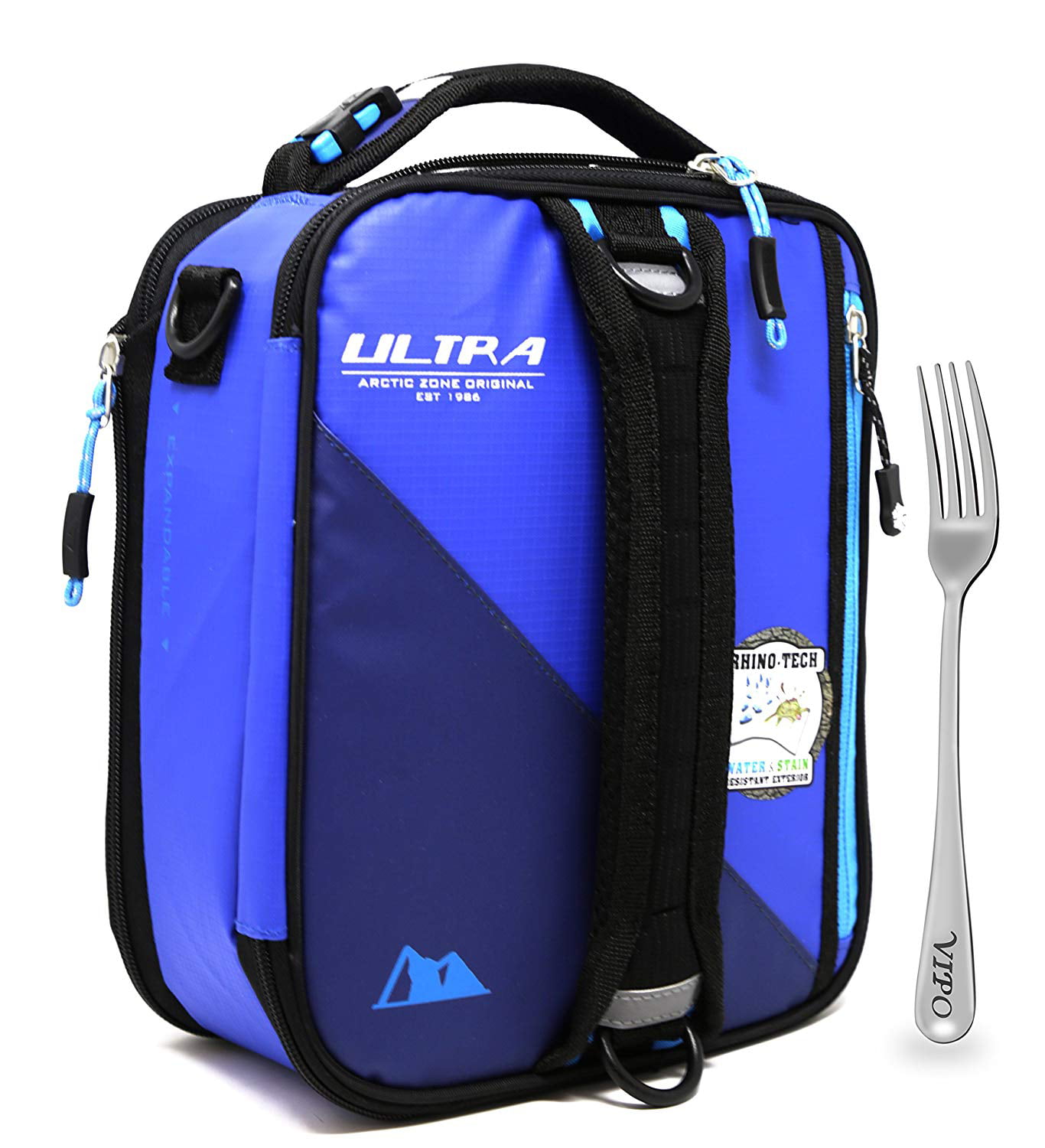 Ultra Arctic Zone Expandable Lunch Box w/2 Ice Walls & Bento Container Set Blue 