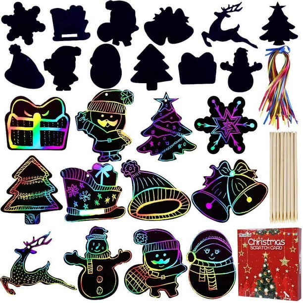 Magic Color Scratch Robot Ornaments - 24 Pc. | Oriental Trading