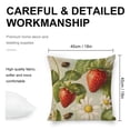 thumbnail image 2 of strawberry, daisy, bee linen throw pillowcase decoration pillowcase gifting preferred 18x18 inch cushion cover 4 sets sofa pillowcase sofa bedroom living room car, 2 of 8