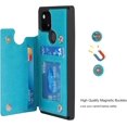 thumbnail image 5 of Pixel 5 Wallet Case with RFID Blocking Card Holder,Heart Floral Premium PU Leather Double Magnetic Buttons Stand Flip Wrist Strap Back Cover Case for Google Pixel 5 6.0 Inch,Heart Blue, 5 of 16