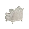 thumbnail image 2 of Traditional Living Room Armchair with Pillows, Champagne Fabric Upholstered Sofa Chair, Rolled Armrest Wood Carvings, 2 of 4