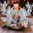 thumbnail image 3 of 5PCS 19inch Snowy Artificial Cedar Picks with Red Berries, Frosted Faux Christmas Cedar Greenery Branches Stems, for Christmas Tree Wreath Vase Winter Holiday Decor, 3 of 8