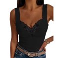 thumbnail image 2 of Blusa sin mangas, camisetas sin mangas de encaje para mujer Camisetas sin mangas de encaje Camisa sin mangas de encaje Funcionalidad de alta precisión, 2 of 6