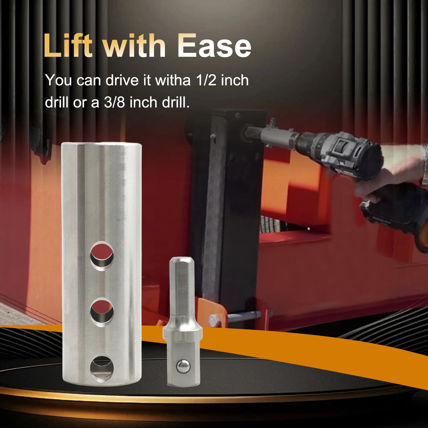 High Quality Trailer Jack Drill Adapter Kit Fit for 1 Inch Jack Drive Shaft
