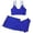 Blue, variant on REDARER Girls' 3 Piece Plain Swimsuit Wrap Bikini with Ruched Cover Up Skirt Set,Girls Swimsuit,10-11 Years
