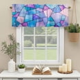 thumbnail image 3 of Nlue Purple Pink Jigsaw Window Valance Curtain Abstract Art Rod Pocket Short Curtain for Living Room, Bedroom & Kitchen Window Decor 60x18in, 3 of 8