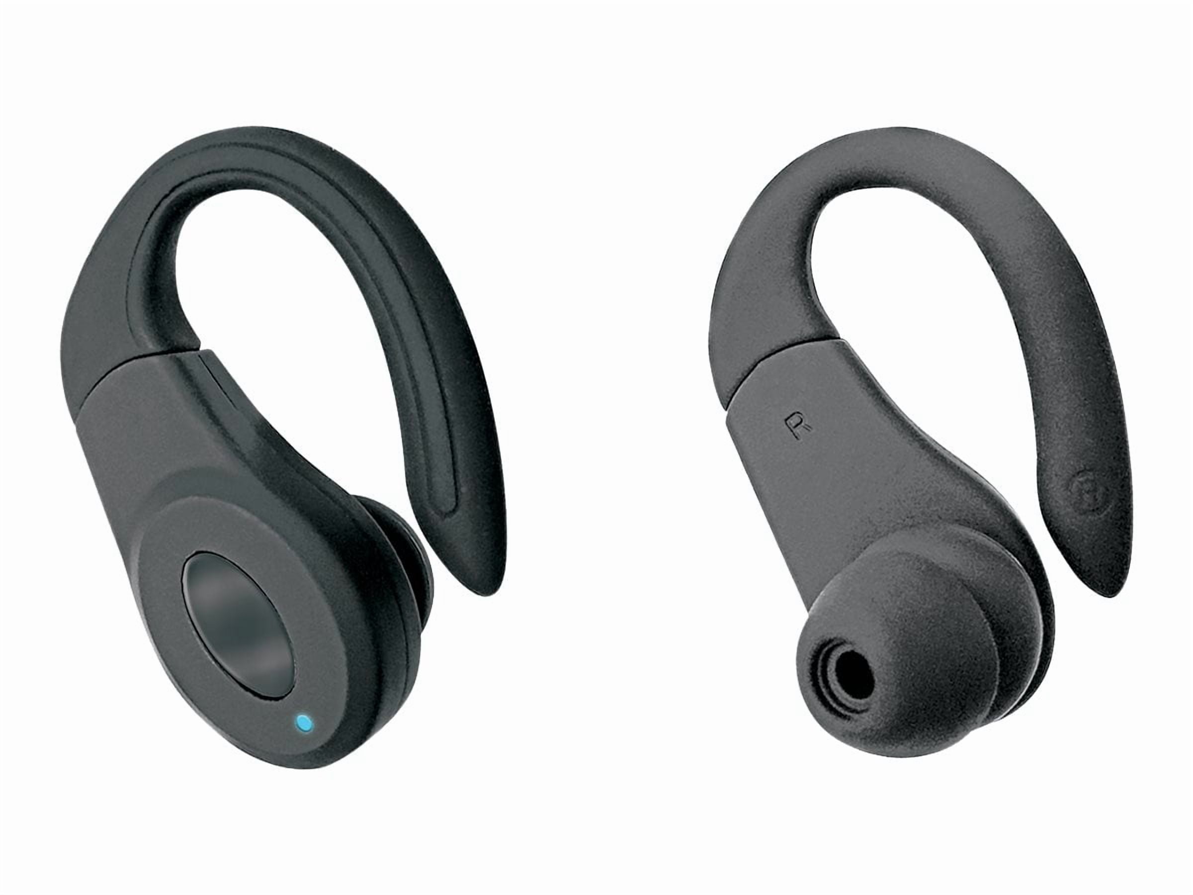 Cable Wholesale Bluetooth Wireless Earbuds with Charging Case - Over the Ear Clip - Black