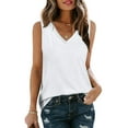 thumbnail image 2 of LADIGASU Summer Women Solid Color Round Neck Sleeveless Casual Tee Tank, 2 of 9