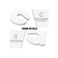 thumbnail image 3 of 6pzs Protector Pellizcos Contra Niños Dedos Seguridad Xtellar blanco, 3 of 4