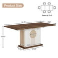 thumbnail image 3 of Yardi Yarda 55" Rectangular Dining Table, Farmhouse Wood Kitchen Table for 4 to 6 People, Dining Table for Indoor, Brown, 3 of 4
