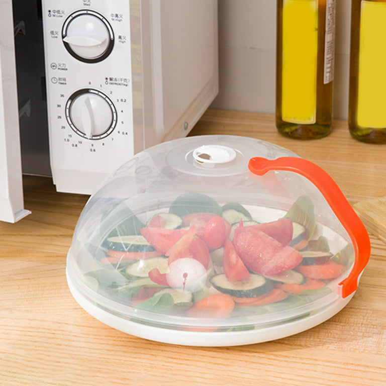 1pc Microwave Splatter Cover With Tray, Stacking Microwave Lid, Pet Microwave  Plate Cover Heat-resistant Food Cover To Keep Food Fresh