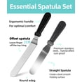 thumbnail image 6 of Cake Decorating Kit Baking Supplies Cake Turntable with 2 Frosting Straight Angled Spatula 3 Icing Smoother Scrapers Baking Accessories Tools for Beginners and Pros, White, 6 of 7