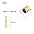 thumbnail image 2 of Unique Bargains 40Pack 3.5x22mm Metal Shoelace Tips Column Shoelace Repair Cords End Tips Gold, 2 of 6