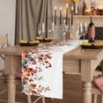 thumbnail image 2 of Table Runners 120 Inches Long Dress Scarves, Eucalyptus Leaves Farmhouse Coffee/Dining/Kitchen Table Runner for Living Room, Brown Summer Botanical Weeping Watercolor 13x120 Inch, 2 of 9