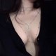 thumbnail image 4 of CENTEC Fashion Ladies Breast Chain Adjustable Body Jewelry Body Chain Party Decoration Hollow Bikini Metal Rhinestone Simple Necklace, 4 of 4