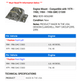 thumbnail image 2 of Engine Mount - Compatible with 1979 - 1980, 1984 - 1986 GMC C1500 1985, 2 of 2