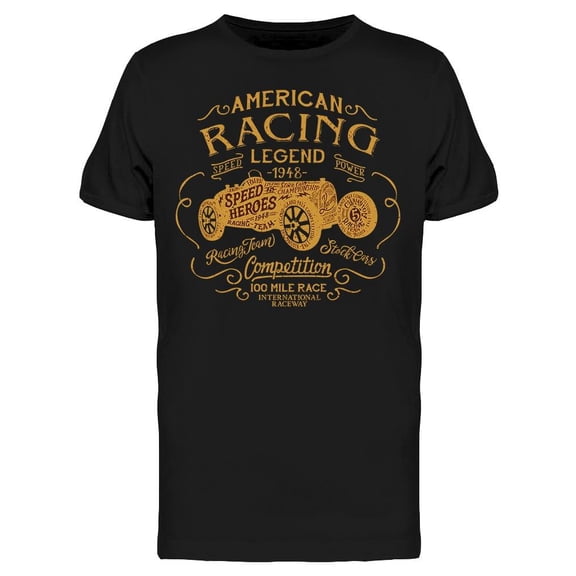 Smartprints Mens Graphic Tee - American Racing Legend. Car - Regular Fit 100% Cotton