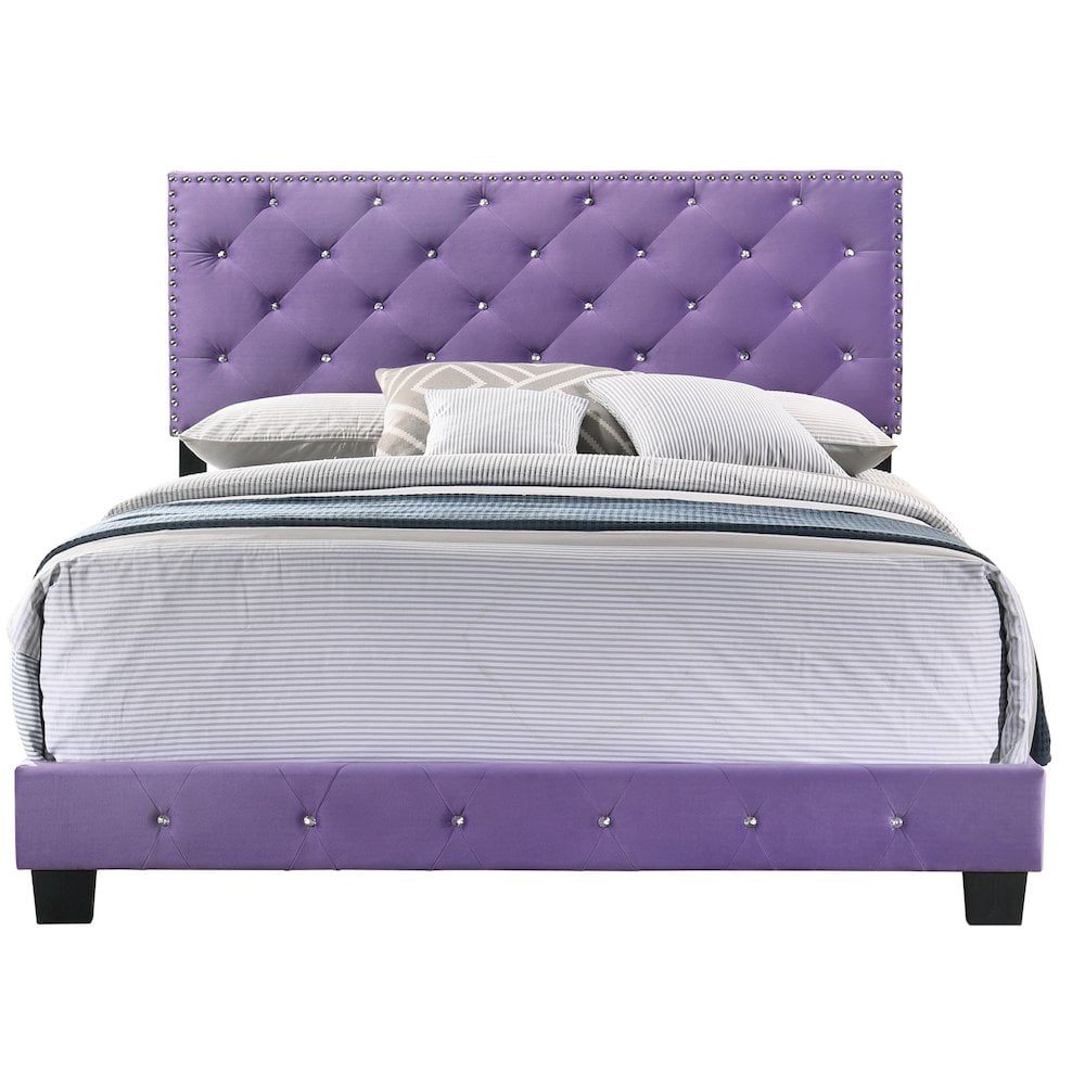 Glory Furniture Suffolk Full Bed in Purple Color