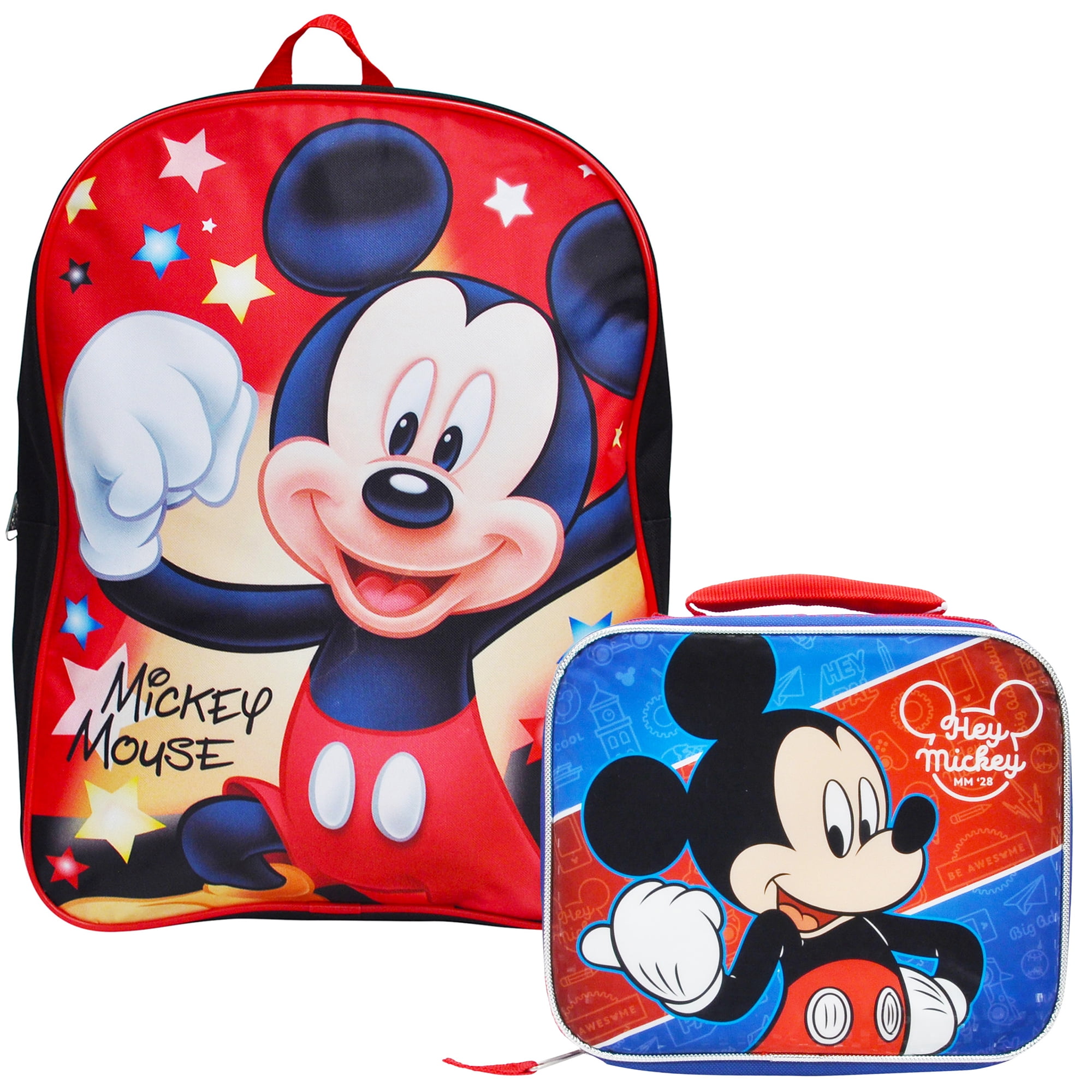 mickey mouse backpack and lunch bag