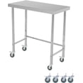 thumbnail image 1 of Table de Travail Roulante en Acier Inoxydable 18 Po x36 Po avec Roulettes Verrouillables, Certifiée NSF, Station de Préparation Robuste de 400 lb pour Cuisine et Restaurant, 1 of 7