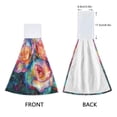 thumbnail image 4 of Wobogo Dyeing Rose Hand Towel Set of 2 Absorbent for Kitchen and Bathroom With Velcro Hanging Loop 18.2×14in, 4 of 7