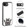thumbnail image 2 of WIRESTER Shockproof Soft Rubber Cover Case for Apple iPhone 16e 6.1" 2025, Raccoon Hands Out, 2 of 5