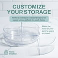 thumbnail image 5 of Home Intuition Round Plastic Lazy Susan Turntable Food Storage Container for Kitchen, 4 Removable Bins, 2 Pack, 5 of 7