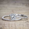 thumbnail image 2 of 1.50 ct Moissanite Diamond Wedding Ring Set with 18k Gold Plating, 2 of 4