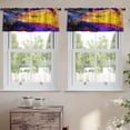 thumbnail image 2 of LALILO Kitchen Curtain Valance Oil Media Art Oil Acrylic Rod Pocket Window Curtain 52"x 18" Set of 2, 2 of 5