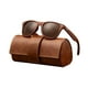 thumbnail image 3 of Gafas de con montura de madera, gafas de de playa creativas para acampar en interiores, mujeres y hombres Marrón, 3 of 8