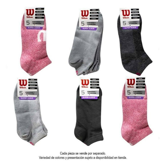 Tin Wilson para Mujer, Jaspe Diseño W Varios Colores 5 Piezas Unitalla