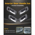 thumbnail image 2 of YISITIAN Interior Door Handle Set (4 PCS), Compatible with 1998-2002 Honda Accord, 1999-2004 Honda Odyssey, Front & Rear Left Driver & Right Passenger, Gray Bezel with Chrome Lever, OE# CJ919-37476, 2 of 7