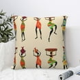thumbnail image 4 of Pofeuu African Women Print Double-sided plush pillowcase Square Throw Pillow Covers Pillows Cover for Living Room Bedroom Sofa Couch Cushion Cover（No pillow core）-20"x20", 4 of 7