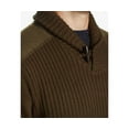 thumbnail image 2 of Weatherproof Vintage Mens Ribbed Toggle Shawl-Collar Sweater (Military Olive, S), 2 of 4