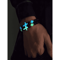 2Pcs Luminous Beads Volcanic Stone Bracelet Glowing