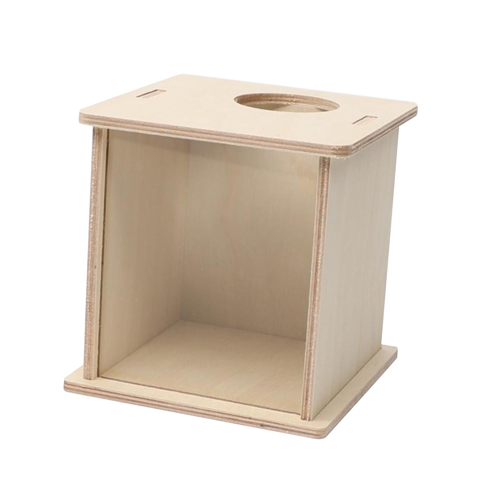 Hamster Digging Box Wooden Visible Hut Shower Room for Mice Lemmings Gerbils 16cmx13cmx14cm