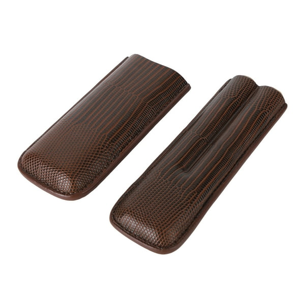 Estuche de Viaje para Puros ANGGREK Soporte Ligero de Cuero para 2 Puros