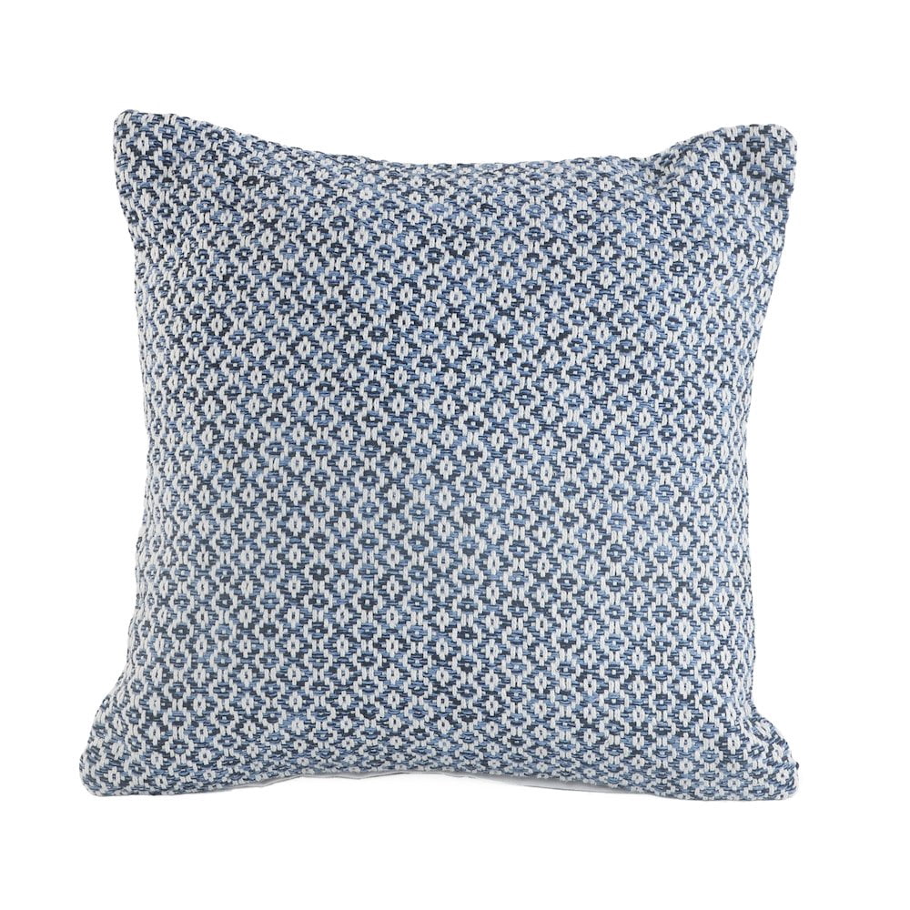 LR Home Ox Bay Blue Chevron All-Natural Cotton Square 4 Piece Pillow Cover Set