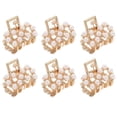 thumbnail image 1 of 6pcs Small Hair Clips Pearl Claw Clips Mini Claw Clips Pearl Mini Hair Clips, 1 of 4